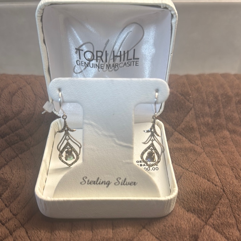 Sterling Silver Genuine Abalone Earrings